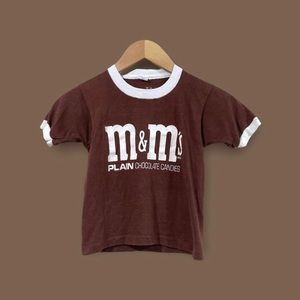 Vintage 70s M&M’s Brand Chocolate Candy Ringer T Shirt